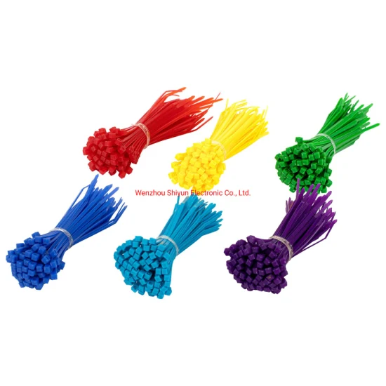 Manufacturer Self-Locking Nylon Cable Zip Ties Colorful Plastic Wiring Accessories