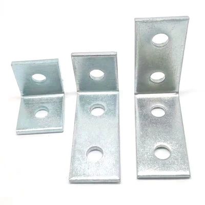 Carbon Steel 3 Hole Corner Angle Plate 90 Fitting for Strut Channel